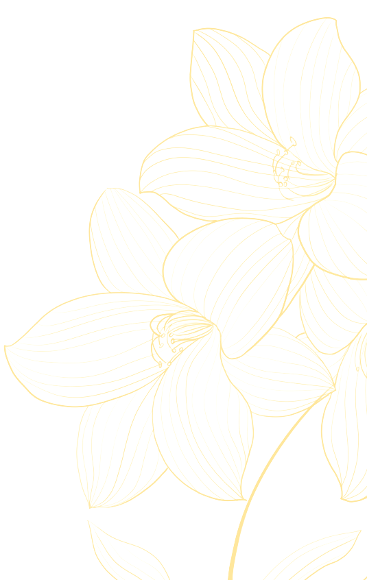 金色の花の線画
